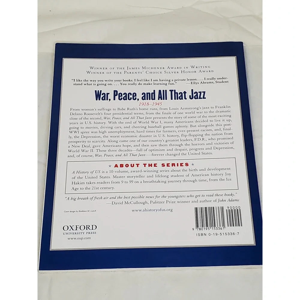 War Peace and All That Jazz 1918-1945 Joy Hakim A History of US Book 9 Paperback